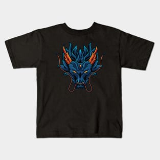 chinese blue dragon Kids T-Shirt